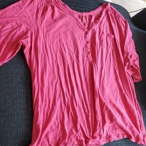 Pink plus size top